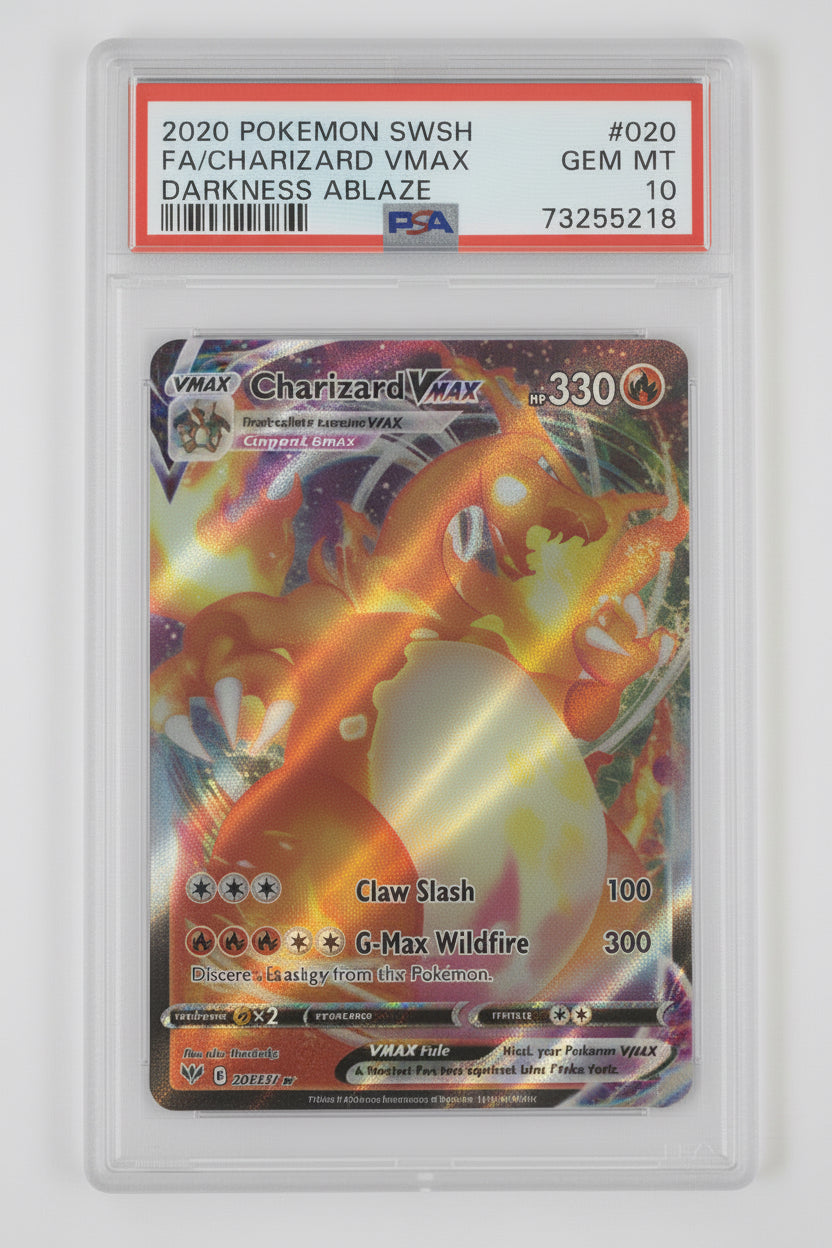 Charizard VMAX #20 Pokemon Darkness Ablaze PSA 10